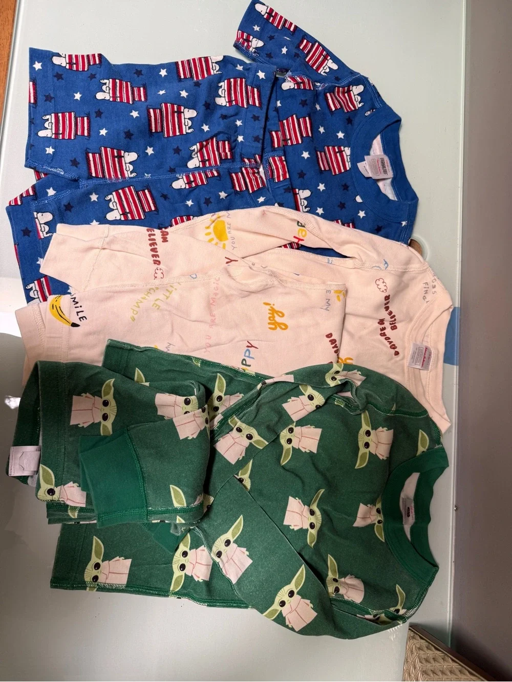 Hanna Andersson Kids' Green Baby Yoda Pajama Top